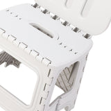 Folding Step Stool PP Thickened Portable Small Kids Step Stool with Handle for Outdoor Camping Fishing Picnic Grey L