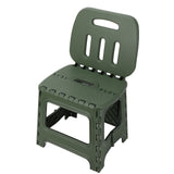 Folding Step Stool PP Thickened Portable Small Kids Step Stool with Handle for Outdoor Camping Fishing Picnic Green L