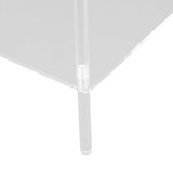 Side Table Acrylic 2 Tier Simple Lightweight Modern Bedside Table for Living Room Bedroom