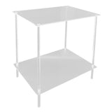 Side Table Acrylic 2 Tier Simple Lightweight Modern Bedside Table for Living Room Bedroom