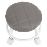 Low Roller Seat PU Leather Low Stool Mute Wheel Swivel Low Height Round Roller Chair for Home Office Garage Shop Gray In Australia - Darrahopens