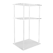 3 Tier Small Acrylic Side Table Clear Small Nightstand Bedside Table for Home Living Room Bedroom Square In Australia - Darrahopens