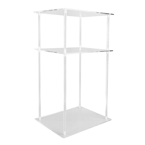 3 Tier Small Acrylic Side Table Clear Small Nightstand Bedside Table for Home Living Room Bedroom Square In Australia - Darrahopens