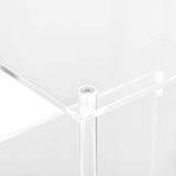 3 Tier Small Acrylic Side Table Clear Small Nightstand Bedside Table for Home Living Room Bedroom Square In Australia - Darrahopens
