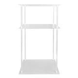 3 Tier Small Acrylic Side Table Clear Small Nightstand Bedside Table for Home Living Room Bedroom Square In Australia - Darrahopens