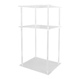 3 Tier Small Acrylic Side Table Clear Small Nightstand Bedside Table for Home Living Room Bedroom Square