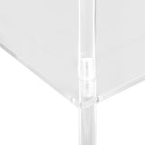 3 Tier Small Acrylic Side Table Clear Small Nightstand Bedside Table for Home Living Room Bedroom Square