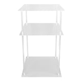3 Tier Small Acrylic Side Table Clear Small Nightstand Bedside Table for Home Living Room Bedroom Square