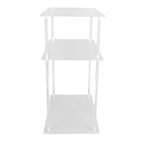 3 Tier Small Acrylic Side Table Clear Small Nightstand Bedside Table for Home Living Room Bedroom Square