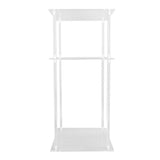 3 Tier Small Acrylic Side Table Clear Small Nightstand Bedside Table for Home Living Room Bedroom Square