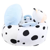 Infant Support Seat with Two Handles Comfortable Plush Cartoon Anti Slip Bottom Infant Learning Sitting Chair for Home