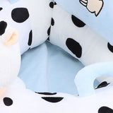 Infant Support Seat with Two Handles Comfortable Plush Cartoon Anti Slip Bottom Infant Learning Sitting Chair for Home