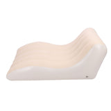 Inflatable Lounger Sofa PVC Comfortable Portable Sleeping Camping Sofa Bed for Home Picnics Hiking Park Travel Beige Coffee