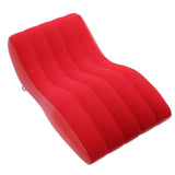 Inflatable Lounger Sofa PVC Comfortable Portable Sleeping Camping Sofa Bed for Home Picnics Hiking Park Travel Red
