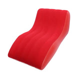 Inflatable Lounger Sofa PVC Comfortable Portable Sleeping Camping Sofa Bed for Home Picnics Hiking Park Travel Red