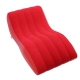 Inflatable Lounger Sofa PVC Comfortable Portable Sleeping Camping Sofa Bed for Home Picnics Hiking Park Travel Red