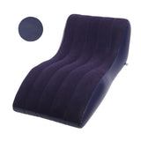 Inflatable Lounger Sofa PVC Comfortable Portable Sleeping Camping Sofa Bed for Home Picnics Hiking Park Travel Navy Blue