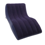 Inflatable Lounger Sofa PVC Comfortable Portable Sleeping Camping Sofa Bed for Home Picnics Hiking Park Travel Navy Blue