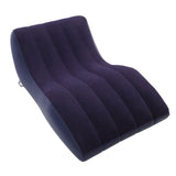 Inflatable Lounger Sofa PVC Comfortable Portable Sleeping Camping Sofa Bed for Home Picnics Hiking Park Travel Navy Blue
