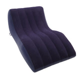 Inflatable Lounger Sofa PVC Comfortable Portable Sleeping Camping Sofa Bed for Home Picnics Hiking Park Travel Navy Blue