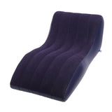 Inflatable Lounger Sofa PVC Comfortable Portable Sleeping Camping Sofa Bed for Home Picnics Hiking Park Travel Navy Blue