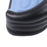 Inflatable Chair PVC and Velvet Water Proof Comfortable Portable Blow Up Couch for Outdoor Blue In Australia - Darrahopens