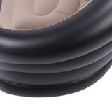 Inflatable Chair PVC and Velvet Water Proof Comfortable Portable Blow Up Couch for Outdoor Brown
