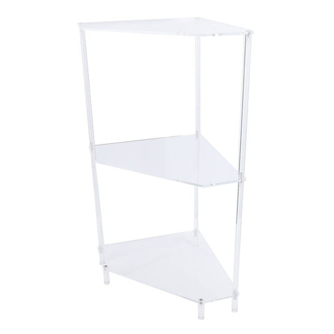 3 Tier Triangular Acrylic Corner Side Table Small Corner Side Table Bathroom Organizer Water Resistant End Table In Australia - Darrahopens