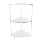 3 Tier Triangular Acrylic Corner Side Table Small Corner Side Table Bathroom Organizer Water Resistant End Table In Australia - Darrahopens