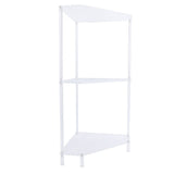 3 Tier Triangular Acrylic Corner Side Table Small Corner Side Table Bathroom Organizer Water Resistant End Table