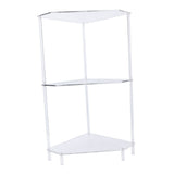 3 Tier Triangular Acrylic Corner Side Table Small Corner Side Table Bathroom Organizer Water Resistant End Table