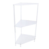 3 Tier Triangular Acrylic Corner Side Table Small Corner Side Table Bathroom Organizer Water Resistant End Table
