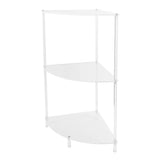 3 Tier Corner Table Multifunctional Acrylic Wall Side Table for Bedroom Bathroom Living Room