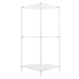 3 Tier Corner Table Multifunctional Acrylic Wall Side Table for Bedroom Bathroom Living Room