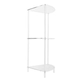 3 Tier Corner Table Multifunctional Acrylic Wall Side Table for Bedroom Bathroom Living Room
