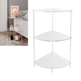 3 Tier Corner Table Multifunctional Acrylic Wall Side Table for Bedroom Bathroom Living Room