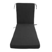 Lounge Chair Cushion with Ties Removable Rain Proof Fade Proof Sun Lounger Replacement Cushion for Beach Outdoor Patio Black In Australia - Darrahopens