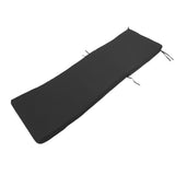 Lounge Chair Cushion with Ties Removable Rain Proof Fade Proof Sun Lounger Replacement Cushion for Beach Outdoor Patio Black