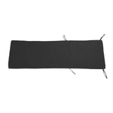 Lounge Chair Cushion with Ties Removable Rain Proof Fade Proof Sun Lounger Replacement Cushion for Beach Outdoor Patio Black