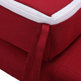 Lounge Chair Cushion with Ties Removable Rain Proof Fade Proof Sun Lounger Replacement Cushion for Beach Outdoor Patio Burgundy In Australia - Darrahopens