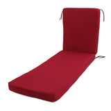 Lounge Chair Cushion with Ties Removable Rain Proof Fade Proof Sun Lounger Replacement Cushion for Beach Outdoor Patio Burgundy