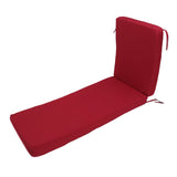 Lounge Chair Cushion with Ties Removable Rain Proof Fade Proof Sun Lounger Replacement Cushion for Beach Outdoor Patio Burgundy