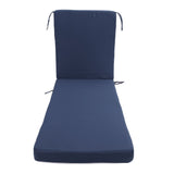 Lounge Chair Cushion with Ties Removable Rain Proof Fade Proof Sun Lounger Replacement Cushion for Beach Outdoor Patio Navy Blue In Australia - Darrahopens