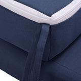 Lounge Chair Cushion with Ties Removable Rain Proof Fade Proof Sun Lounger Replacement Cushion for Beach Outdoor Patio Navy Blue In Australia - Darrahopens
