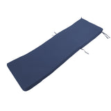 Lounge Chair Cushion with Ties Removable Rain Proof Fade Proof Sun Lounger Replacement Cushion for Beach Outdoor Patio Navy Blue