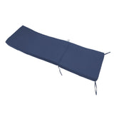 Lounge Chair Cushion with Ties Removable Rain Proof Fade Proof Sun Lounger Replacement Cushion for Beach Outdoor Patio Navy Blue