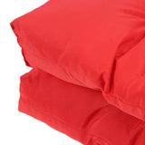2pcs Outdoor Chair Cushions Tufted Patio Furniture Cushions Thick Outdoor Seat Cushion U Shaped Chair Pads 18.9x18.9in Red