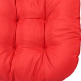 2pcs Outdoor Chair Cushions Tufted Patio Furniture Cushions Thick Outdoor Seat Cushion U Shaped Chair Pads 18.9x18.9in Red