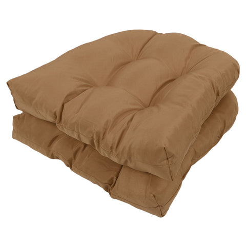 2pcs Outdoor Chair Cushions Tufted Patio Furniture Cushions Thick Outdoor Seat Cushion U Shaped Chair Pads 18.9x18.9in Light Brown In Australia - Darrahopens