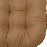 2pcs Outdoor Chair Cushions Tufted Patio Furniture Cushions Thick Outdoor Seat Cushion U Shaped Chair Pads 18.9x18.9in Light Brown